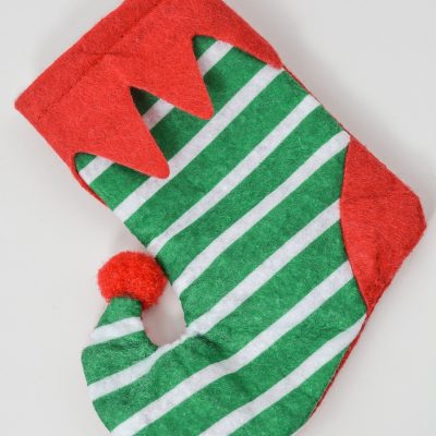 christmas, sock, shoe, gift, holiday, decoration, celebration, red, green, present, ornament, decor